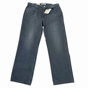 LEVIS Jeans Womens Sz 31 Low Pro Straight Mid Rise Gray/Faded Black Denim 31x30”